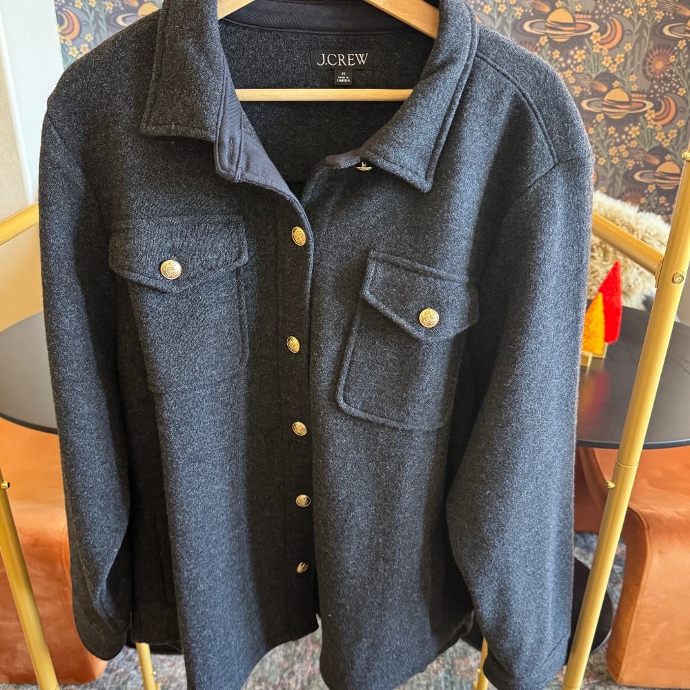 J Crew Womens Wool Shacket - 2X